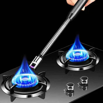 USB rechargeable electric arc lighter with flexible windproof neck for kitchen BBQ and gas stove by STORIYO