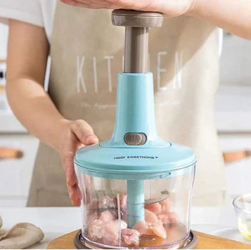 Manual Push Food Chopper for vegetables, onions, garlic and fruits by STORIYO