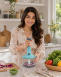 Manual Push Food Chopper for vegetables, onions, garlic and fruits by STORIYO